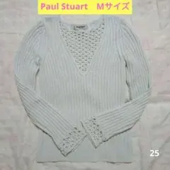 Paul Stuart ライトブルー Vネックニット　Mサイズのサムネイル
