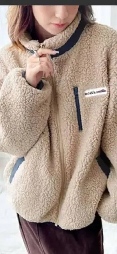 JaVa ベージュ フリースジャケット