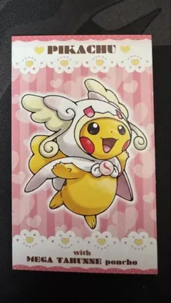 ポンチョを着たピカチュウ☆名刺カード Mタブンネのポンチョを着た