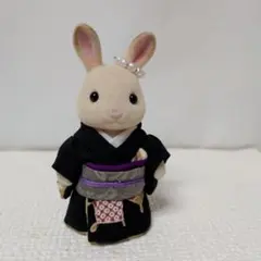 シルバニアファミリー　大人の着物　黒小紋のサムネイル