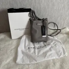 GIANNI CHIARINI グレー ショルダーバッグ