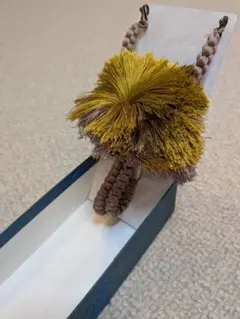 メンズ羽織紐 黄褐色と茶色のグラデーション