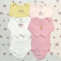 PETIT BATEAU ロンパース4枚セット 6m 67cm