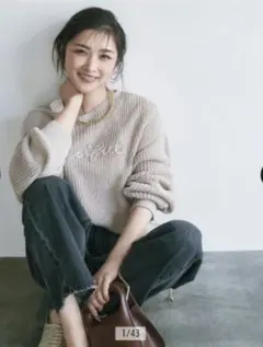 アプワイザーリッシェ美品正規品　ロープ刺繍メッシュニット