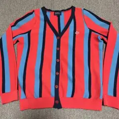 パーリーゲイツ ストライプ柄 ニットカーディガン レディース