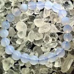 新品 天然石 ブルーカルセドニー ブレスレット カルセドニー 愛 優しさ 安定