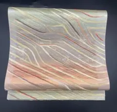 高級 正絹 袋帯 礼装 フォーマル 洒落帯　抽象柄　金糸　振袖　307