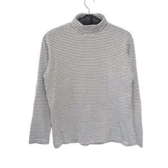UNIQLO ユニクロ ソフトタッチタートルネックT（長袖） ボーダー Mサイズ