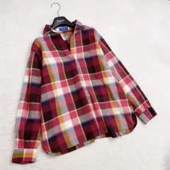 ブルーレーベルクレストブリッジ　シャツ　チェック柄　リネン混のサムネイル
