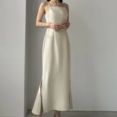 新品　ルエレ　Louere バックマーメイドキャミワンピース アイボリー　M