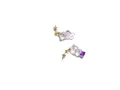 八面体フローライトのピアス/イヤリング