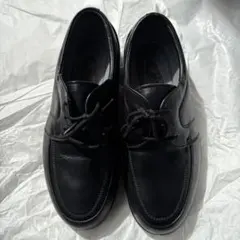 【ほぼ新品】23.5cm bon step ブラックレザーシューズのサムネイル