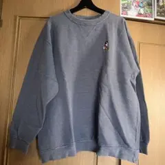 ミッキーマウス　刺繍 ディズニー　スウェット　トレーナー　オーバーサイズ