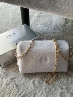 Dior ディオール ノベルティ ショルダーバッグ ポーチ ホワイト カナージュのサムネイル