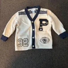Ralph Lauren カーディガン 18M アイボリー/ネイビー
