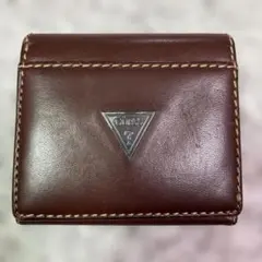 GUESS ブラウンレザー二つ折り財布