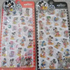 ディズニーミッキーシール　２枚セット　ミッキーシール　①