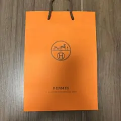 HERMES オレンジショップ袋 中型