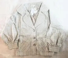 Bobon21 / 千鳥柄ランタン袖 BIGジャケットのサムネイル