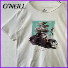 【O'NEILL】 オニール サーフィン プリント Tシャツ オフホワイト