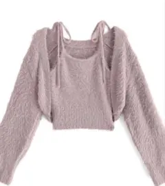 フェザーニットカーディガン カーディガン