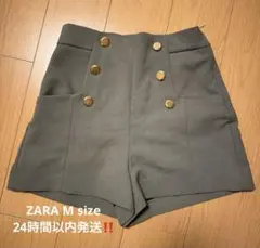 ZARA ザラ ショートパンツ カーキ 金ボタン M