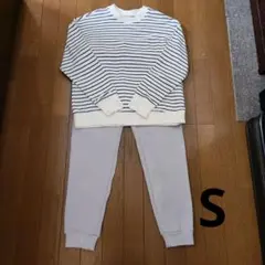 ストライプデザイン 上下セットパジャマ S
