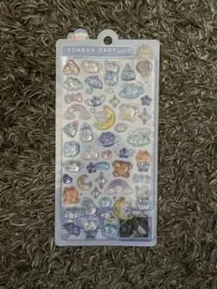 正規品　ボンボンドロップシール わんわんドロップ 犬 シール　ブルー