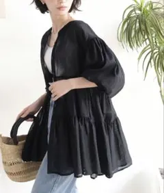 classicalelf 3wayバルーンスリーブティアードシアーシャツのサムネイル