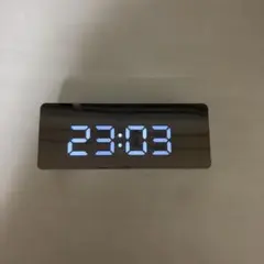 ミラータイプデジタル置時計