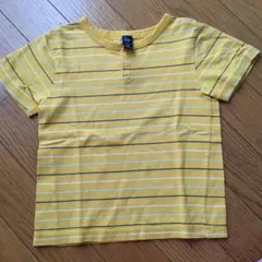 babyGAP ボーダー ヘンリーネック Tシャツ 90のサムネイル