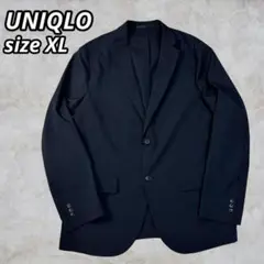 【極美品】ユニクロ 感動ジャケット メンズ ネイビー ウールライク XL