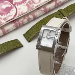 超希少】DIOR マリス 腕時計 ホワイトシェル ダイヤ D78-1093 - メルカリ