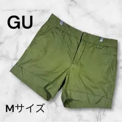 【夏に！美品☆】(M)GU ショートパンツ 緑 オリーブ グリーン
