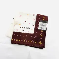 Y508-426③　CELINE　セリーヌ　ハンカチ　マカダム柄