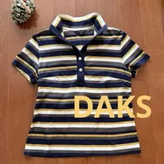 DAKSダックス　スタンドカラー　スキッパー　綿100% カットソー　サイズ38のサムネイル