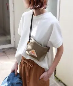 andme／綿ワッフル半袖VネックTシャツ
