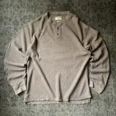 00s 希少 サーマル ヘンリーネック ロンＴ グランジ 大人気 平成 古着