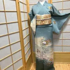 正絹【未使用】極上逸品【トールサイズ】金彩螺鈿 手描き金銀彩 訪問着
