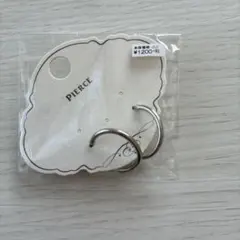 シンプル フープピアス シルバーカラー