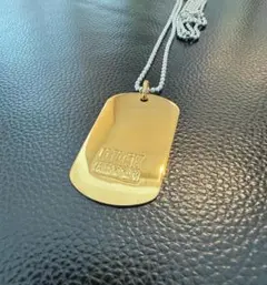 1940〜60年頃 ヴィンテージ ドッグタグ風 ネックレス ゴールドカラー