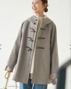 ジャージメルトンオーバーダッフルコート ロペピクニック ダークブラウン・M