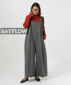 k0828 BAYFLOW センタープレスコンビネゾン チャコールグレー