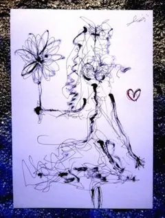 ken1作絵画 一点物A4サイズ「マリア」