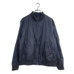 ユニクロ MA-1 ブルゾン ネイビー 黒 XL おしゃれ 秋冬 カジュアル