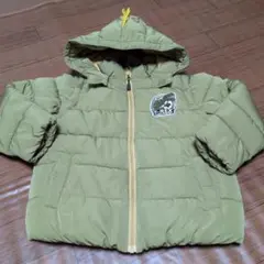 三連休値下げ・kladskap恐竜中綿オリーブグリーンダウンコート120サイズ