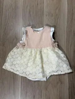 フリル付きレースワンピース プティマイン