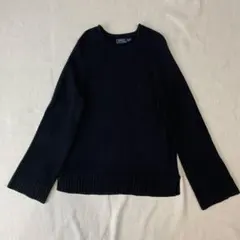 ポロラルフローレン コットン クルーネック セーター 黒 XS