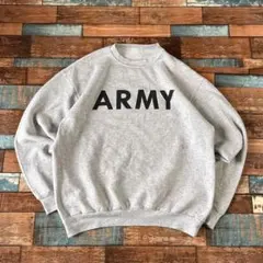 US ARMY トレーニングスウェット グレー ミリタリー ゆるダボメンズ古着