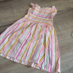 H&M オーガニックコットン ストライプワンピース